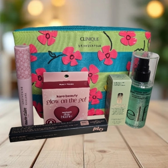 Clinique Other - Makeup Bundle w/ Clinique Floral Cosmetic Bag